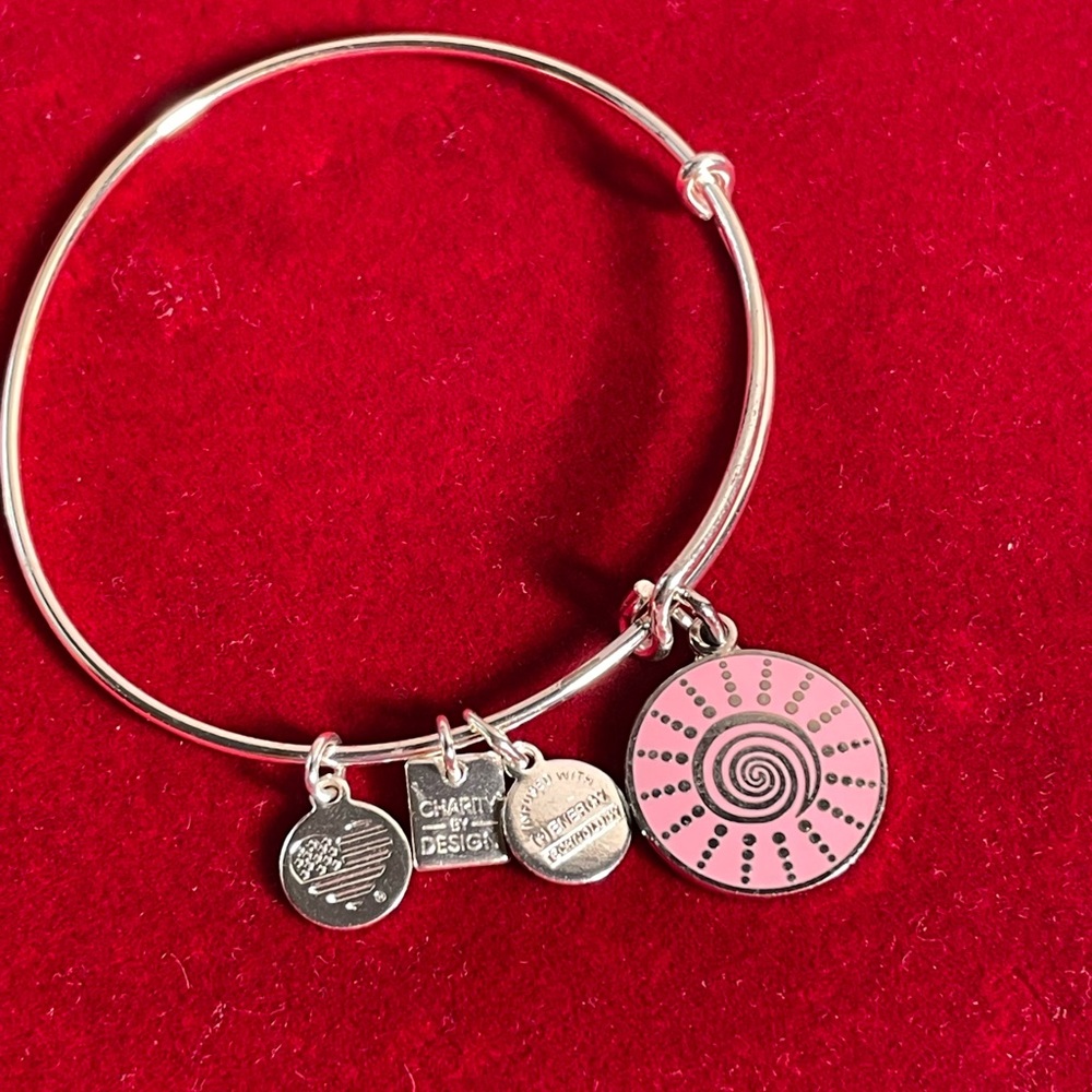 Alex and Ani Pink Spiral Sun Charm